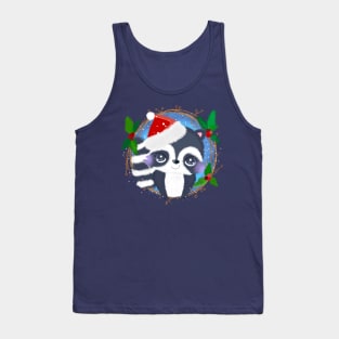 Cute little raccoon Christmas Tank Top